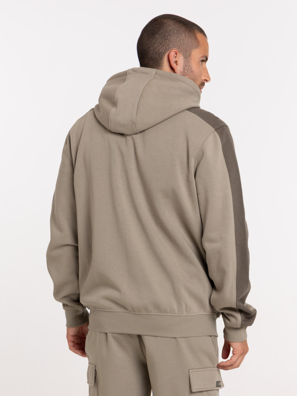 Sweat zippé à capuche vert sauge homme Sweat zippé à capuche vert sauge homme