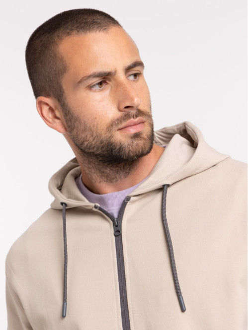 Sweat zippé capuche homme