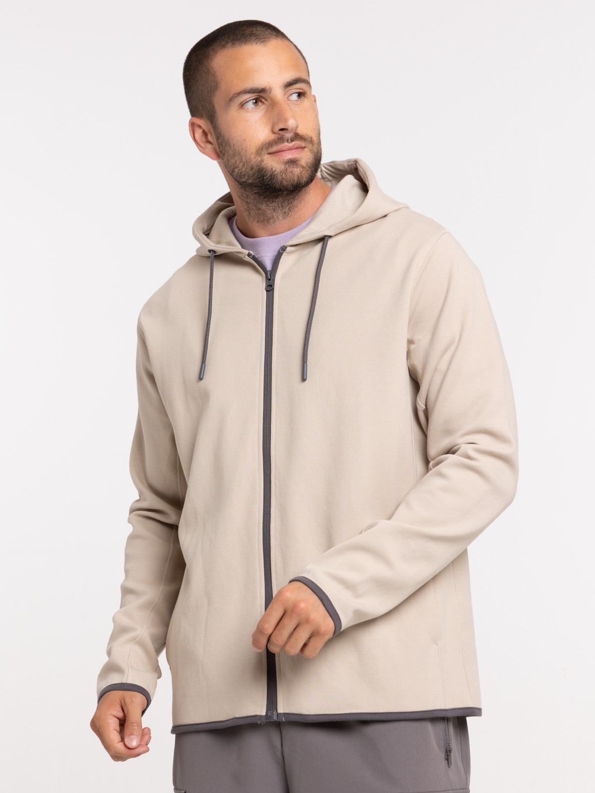 Sweat zippé capuche homme