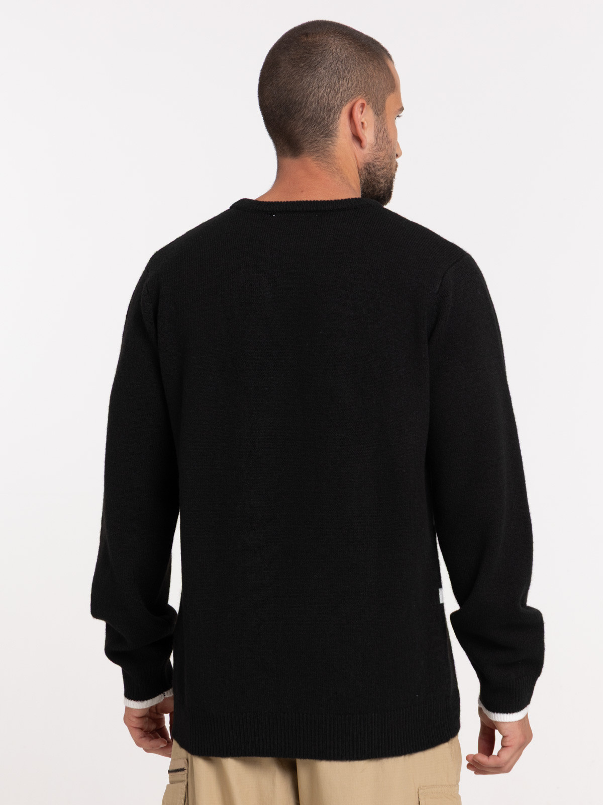 Pull imprimé coloris noir homme Pull imprimé coloris noir homme