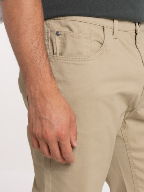 Pantalon slim homme warm taupe