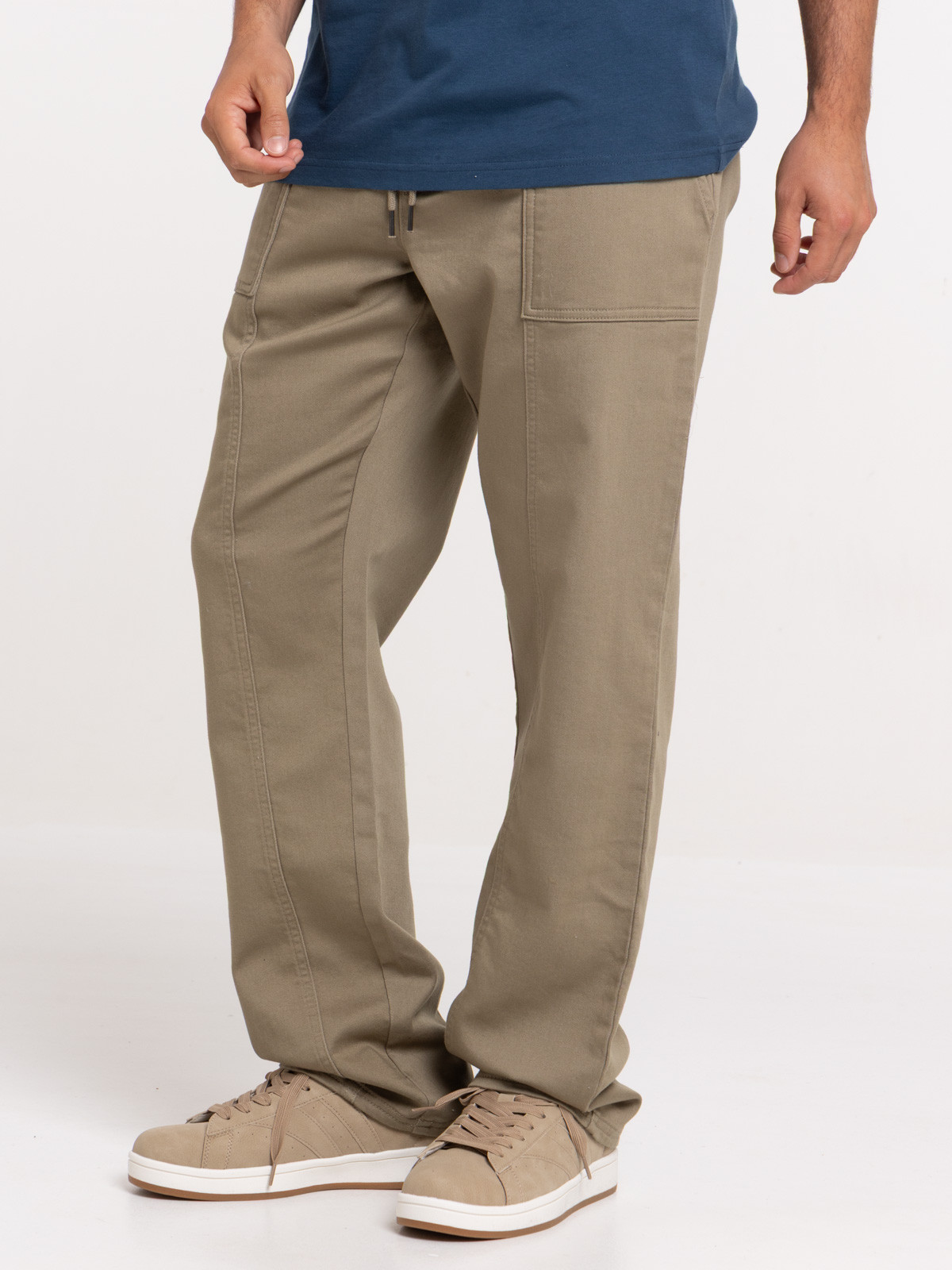 Pantalon élastiqué vert sauge homme Pantalon élastiqué vert sauge homme