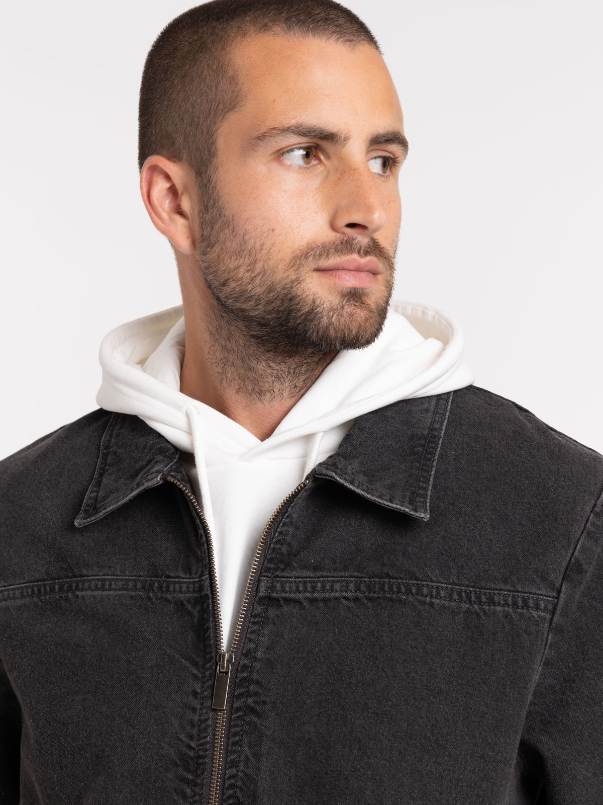 Blouson jean denim gris homme Blouson jean denim gris homme