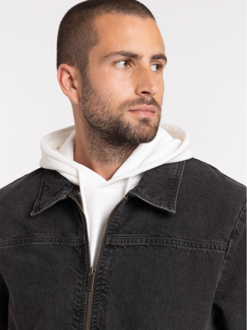 Blouson jean denim gris homme