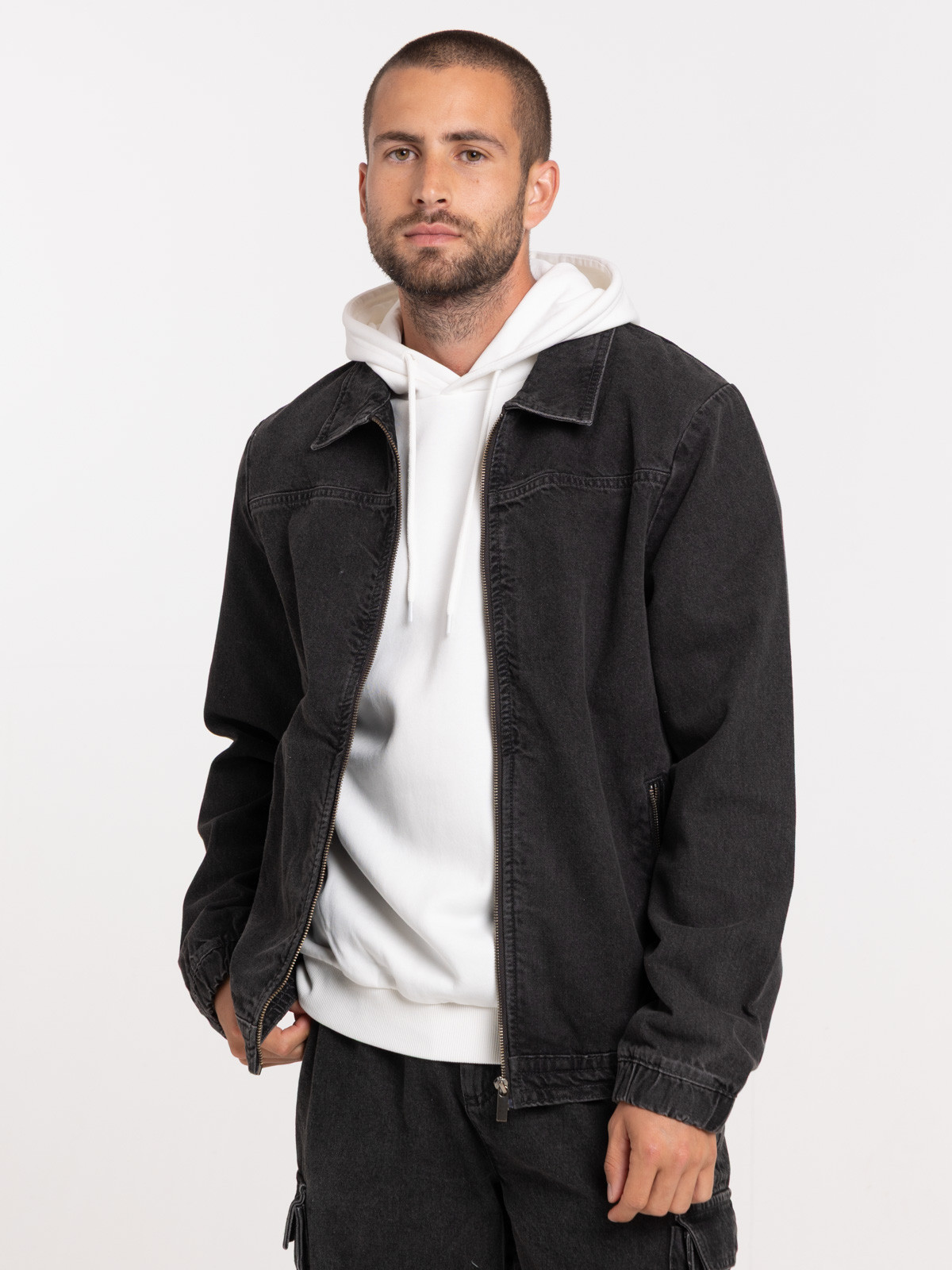 Blouson jean denim gris homme Blouson jean denim gris homme