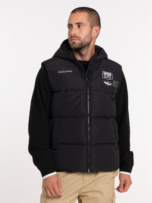 Veste noire capuche sans...