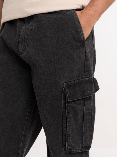 Jean loose cargo homme