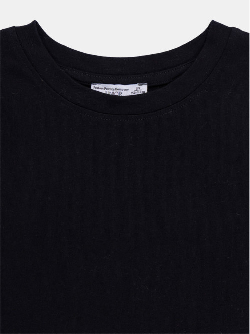 T-shirt noir 2-en-1 fille...