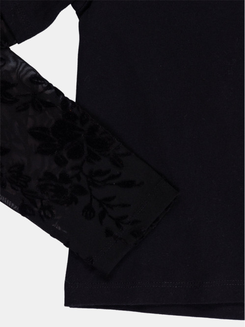 T-shirt noir 2-en-1 fille...
