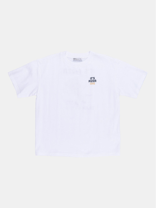 T-shirt motif pizza garçon...