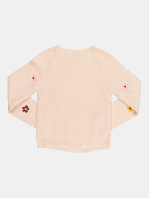 Pull fleurs brodées fille...