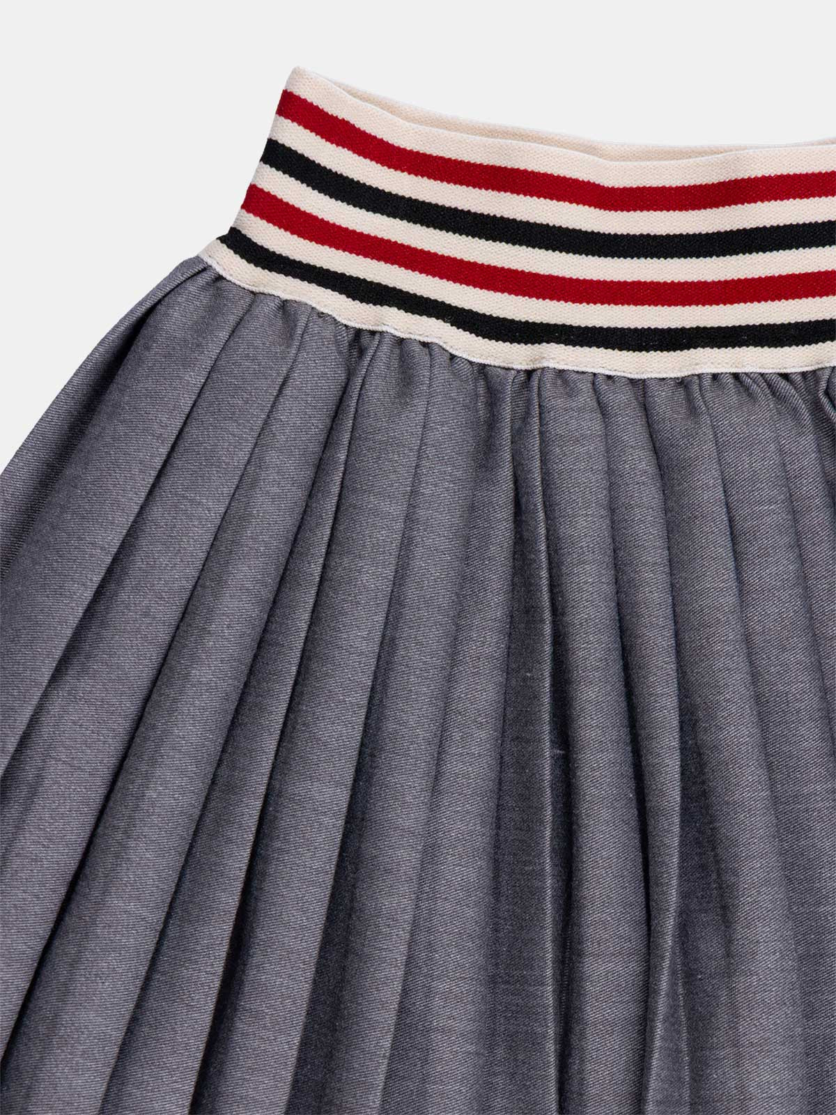 Jupe plissée gris chiné fille (3-12A) Jupe plissée gris chiné fille (3-12A)