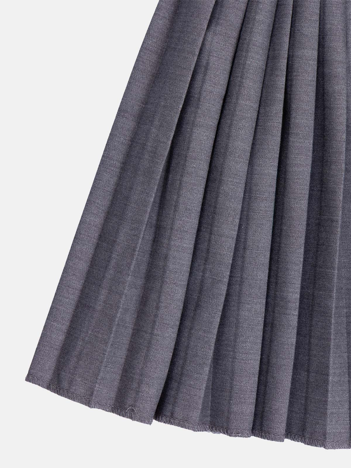 Jupe plissée gris chiné fille (3-12A) Jupe plissée gris chiné fille (3-12A)