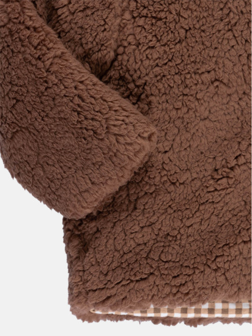 Manteau sherpa à capuche...