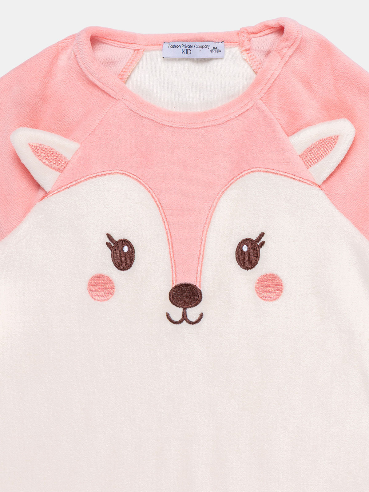 Pyjama renard en velours fille (3-8A)