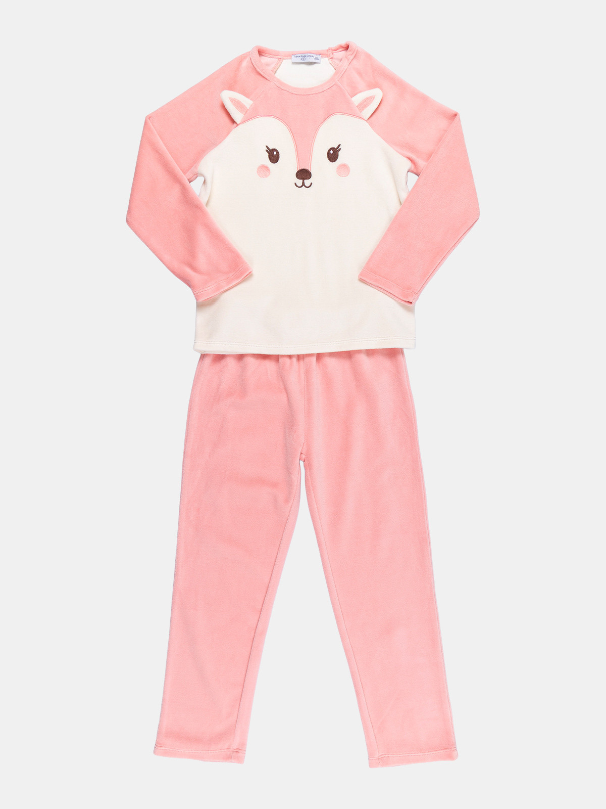 Pyjama renard en velours fille (3-8A)