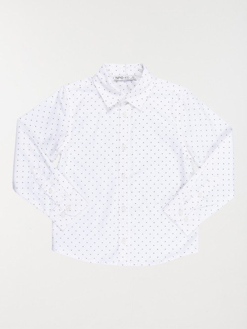Chemise imprimée blanche...