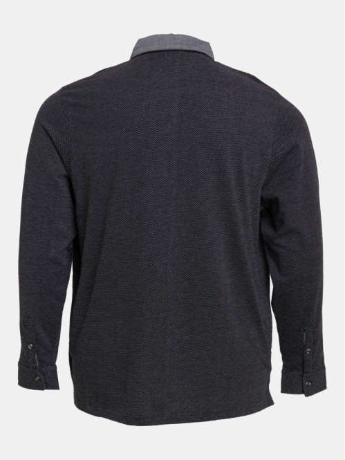 Polo noir homme grande taille