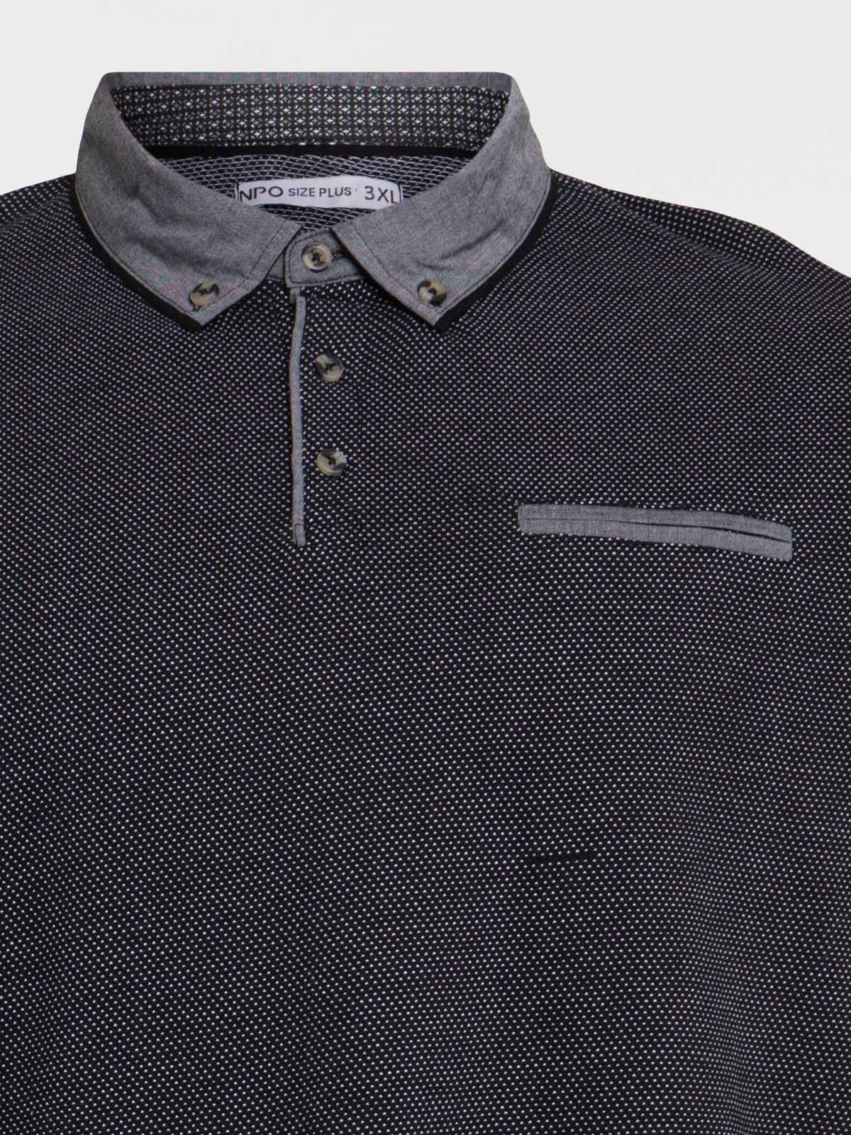 Polo noir homme grande taille