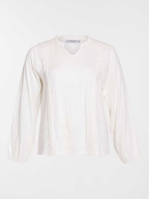 T-shirt écru femme grande...