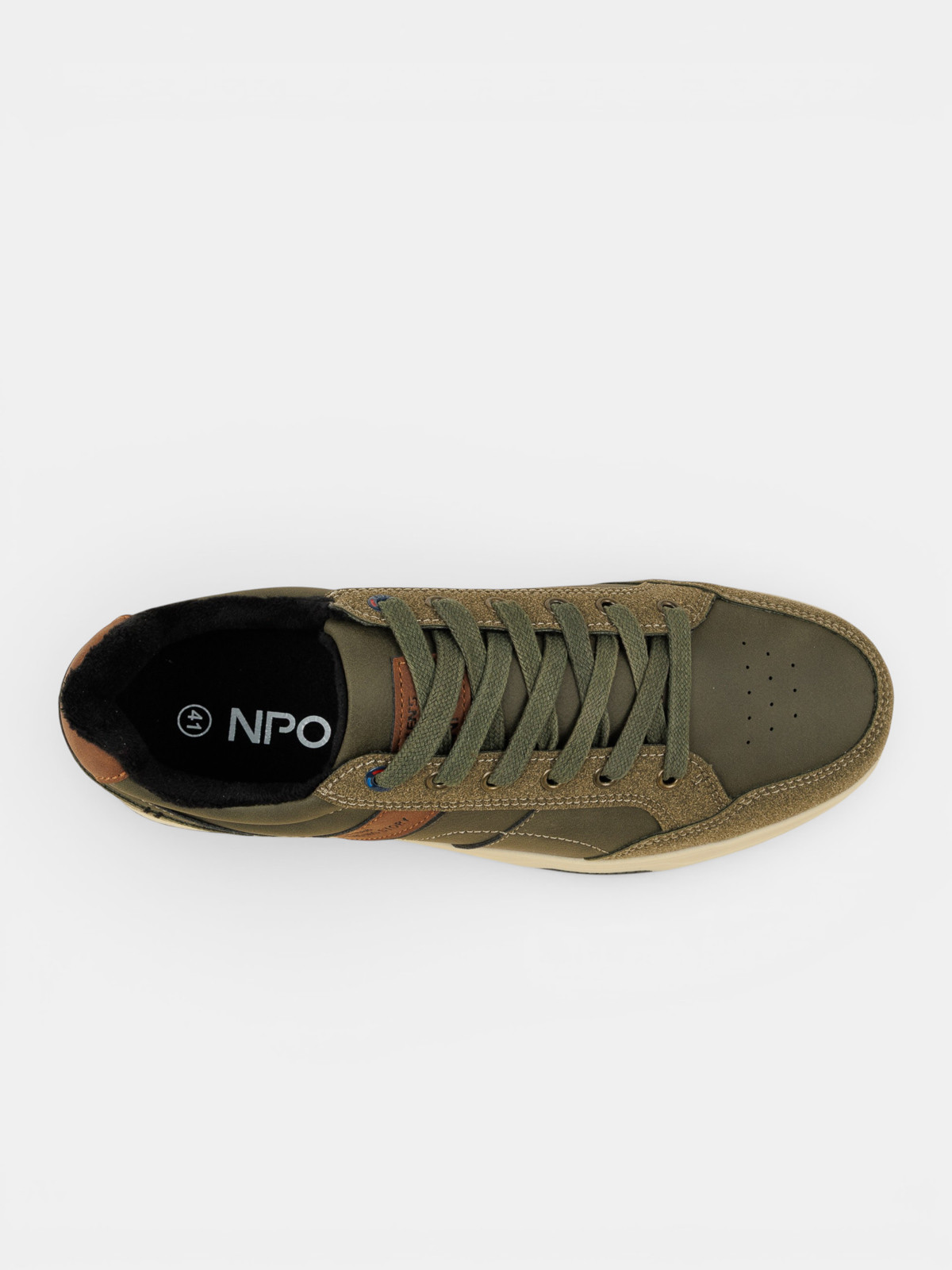 Baskets à lacets kaki homme (40-46) Baskets à lacets kaki homme (40-46)