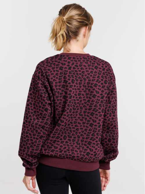 Sweat de sport léopard femme