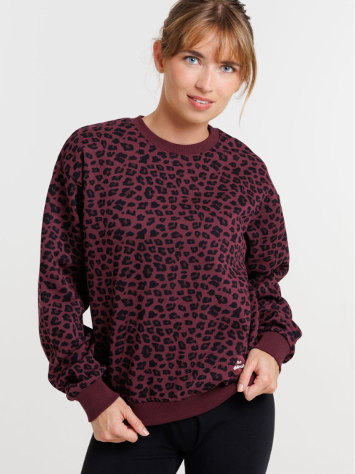 Sweat de sport léopard femme
