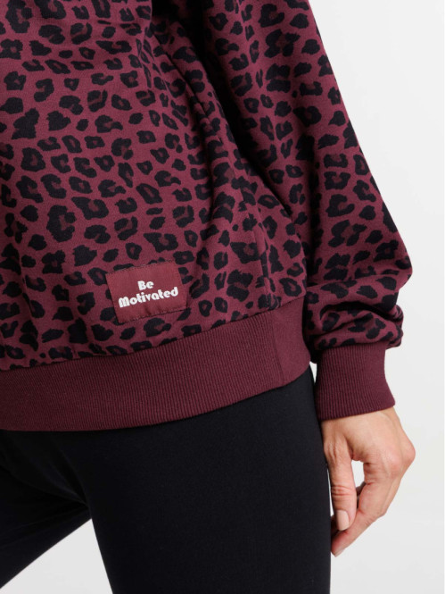 Sweat de sport léopard femme
