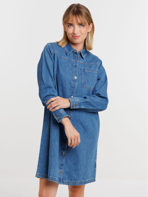 Robe en jean dark stone femme