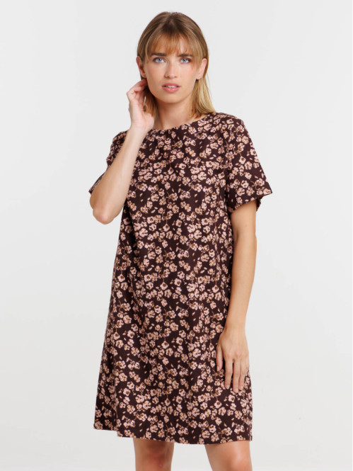 Robe courte fleurie femme