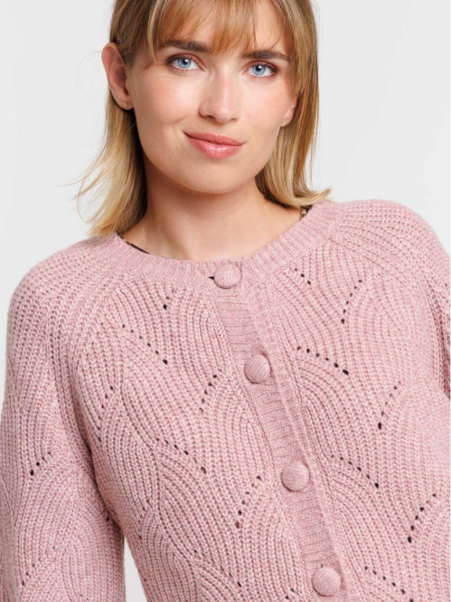 Gilet quartz rose motif...