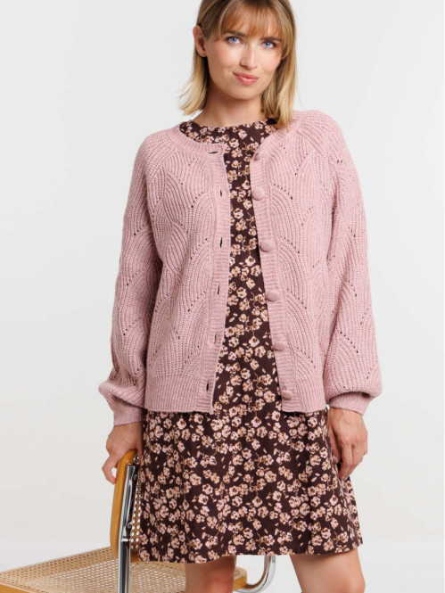 Gilet quartz rose motif...