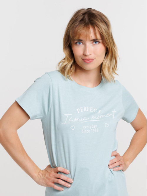 T-shirt imprimé bleu...