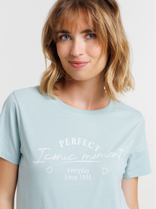 T-shirt imprimé bleu...