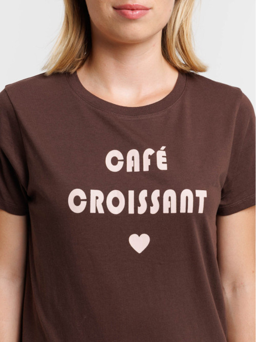 T-shirt café croissant femme 