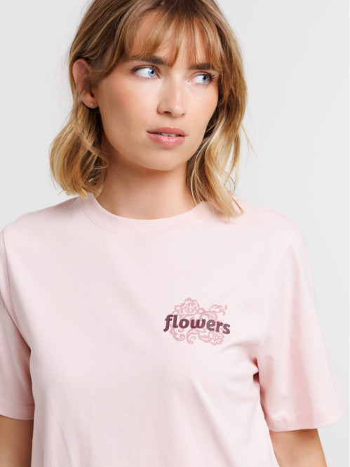 T-shirt motif flowers dos...