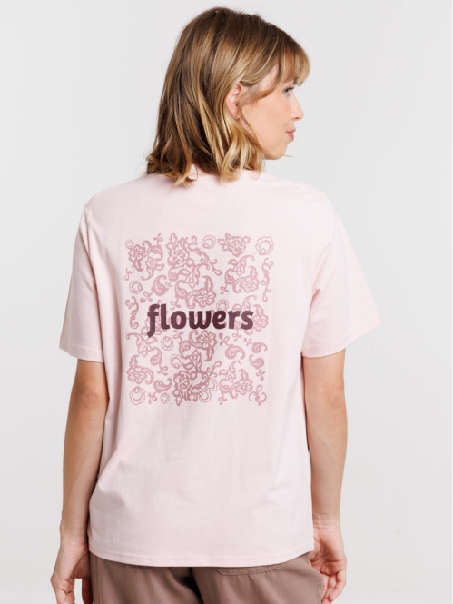 T-shirt motif flowers dos...