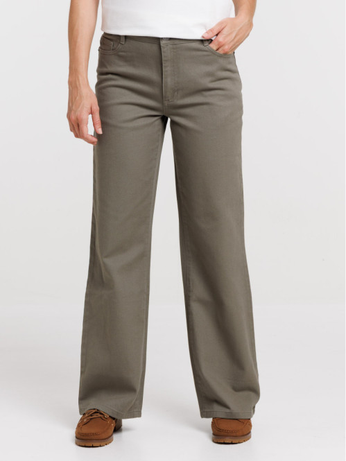 Pantalon large en coton femme