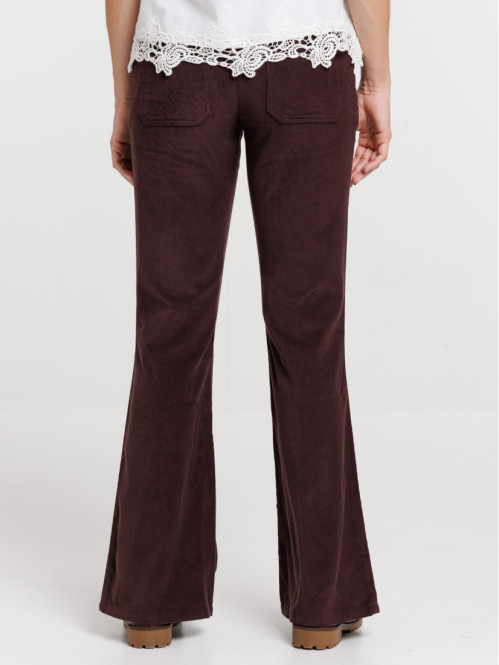 Pantalon flare velours femme
