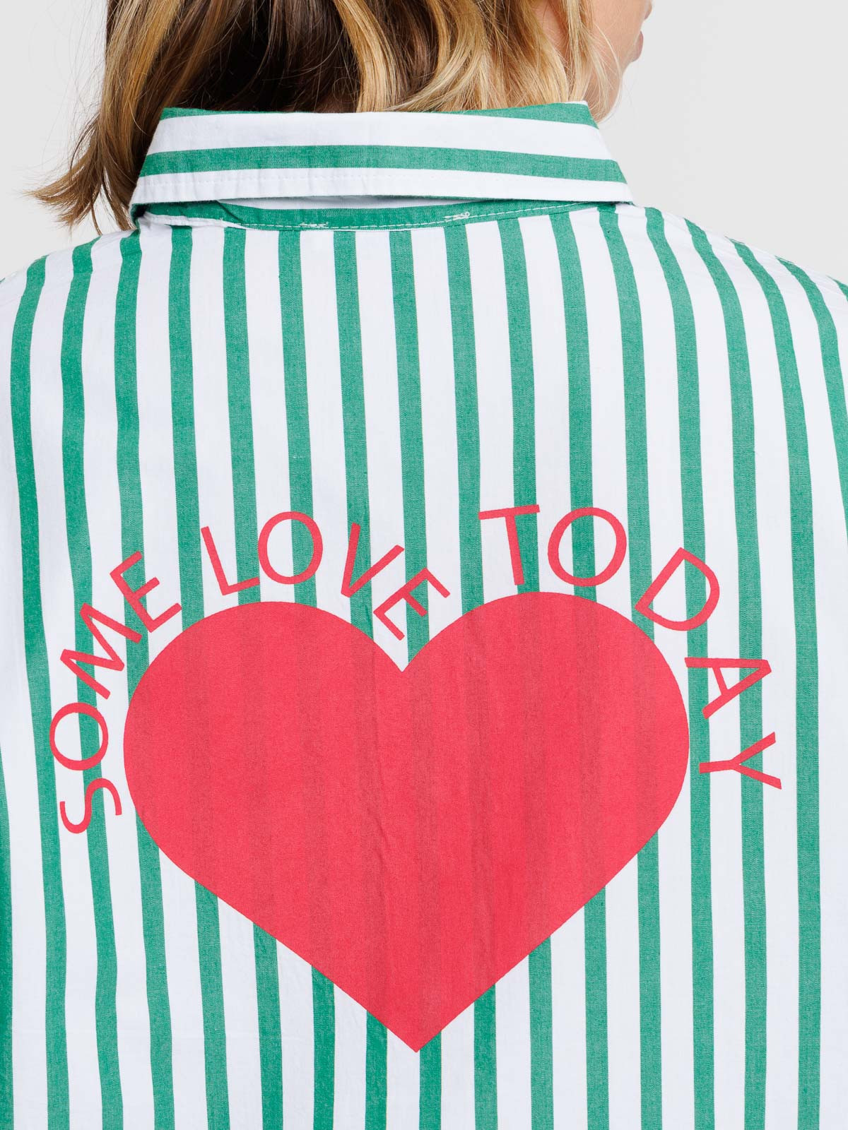 Chemise à rayures coeur femme Chemise à rayures coeur femme