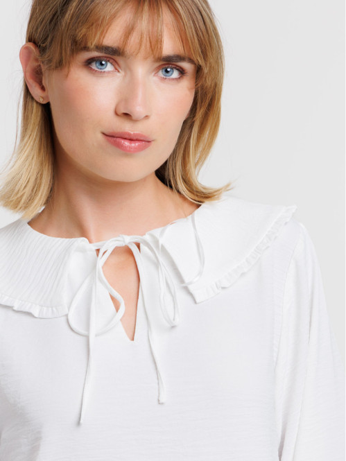 Blouse col claudine avec...