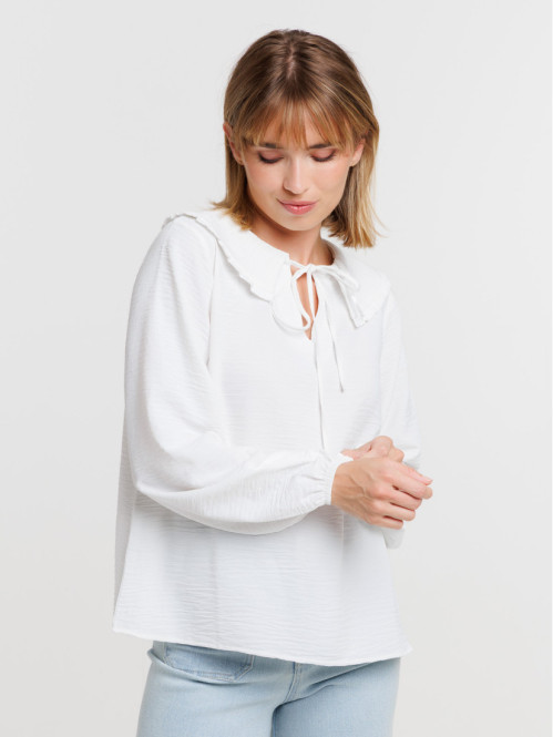 Blouse col claudine avec...