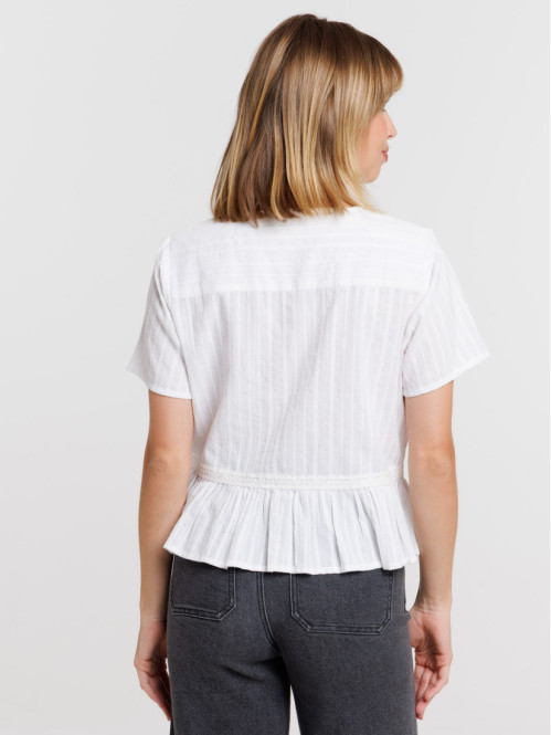Chemise écru dentelle femme