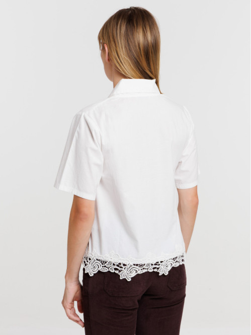 Chemise avec bande en...