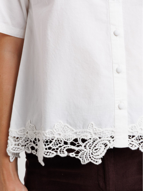 Chemise avec bande en...