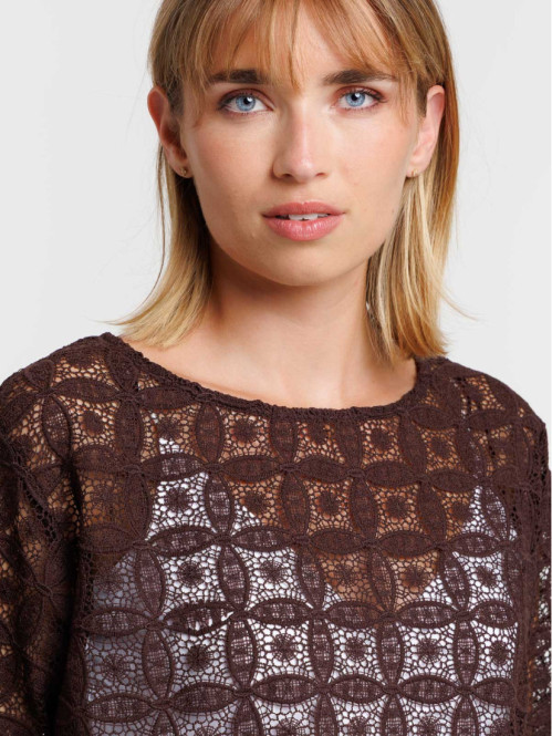 Blouse dentelle motif...