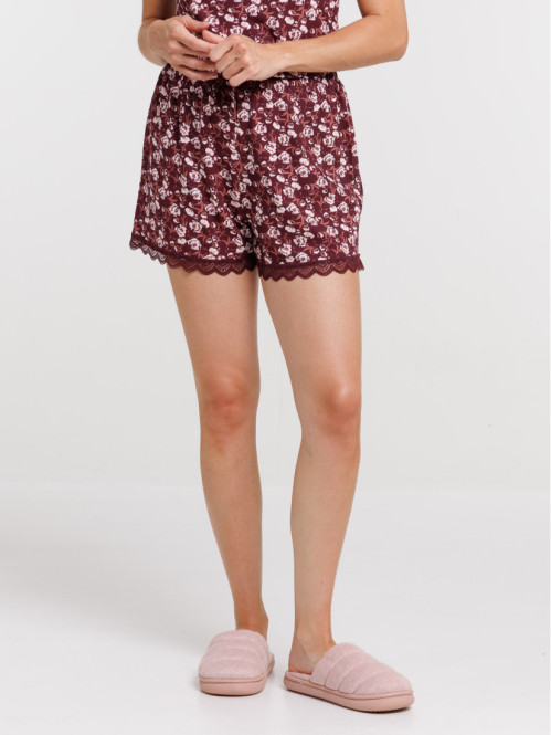 Bas de pyjama short fleuri...