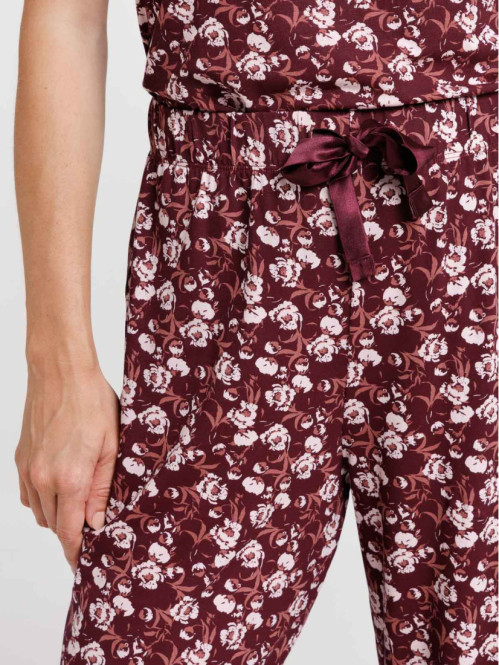 Bas de pyjama fleuri femme