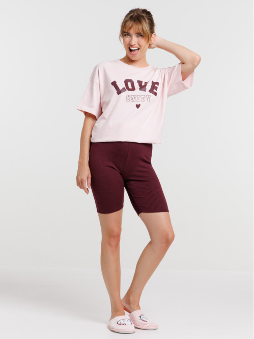 Bas de pyjama short côtelé...