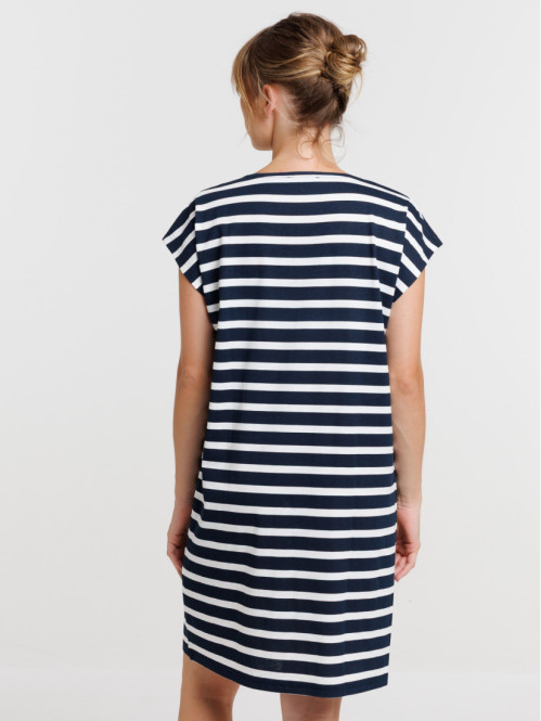 Chemise de nuit rayée femme